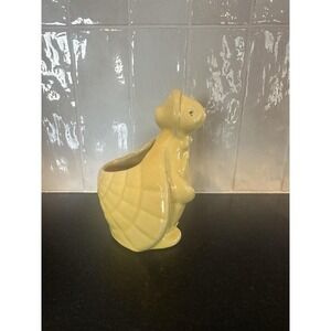 Vintage Brush McCoy Turtle Planter Pottery Yellow